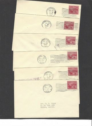 681 2c Ohio River Issue Fdcs - Set Of 7 All Diff - Oct 19 - 1929