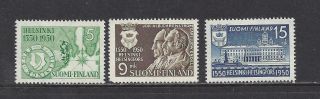 Finland - 297 - 299 - Mnh - 1950 - 400th Ann Founding Of Helsinki