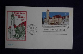 St Louis Union Station 19c Postal Card Fdc House Of Farnum Cachet Sc Ux177 Hf121