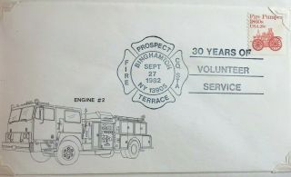 Us Postal Cover Engine 2 Prospect Terrace Fire Co Binghamton Ny 30 Years Service