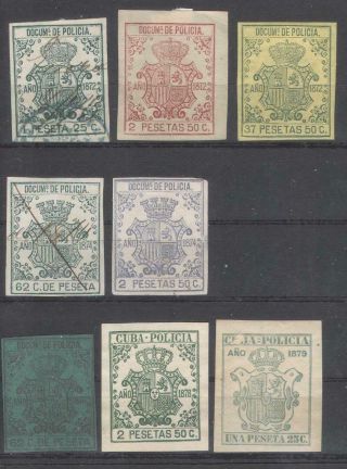 Spanish Antilles Caribbean Police Revenues 1872 - 79 Spain Fiscal