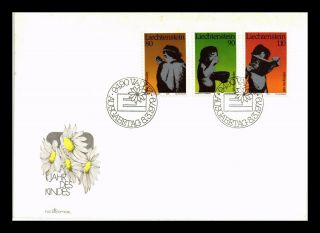 Dr Jim Stamps Year Of The Child Fdc Combo Liechtenstein European Size Cover
