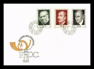 Dr Jim Stamps Famous Personalities Fdc Combo Liechtenstein European Size Cover