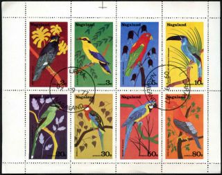 Nagaland 1977 Birds Cto Cto Sheet C40973