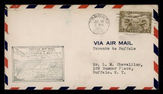 Dr Who 1929 Canada Toronto To Buffalo Ny First Flight Air Mail C119910