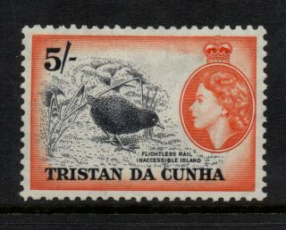 Tristan Da Cunha 1954 5/ - Black And Red - Orange (flightless Rail) - Sg 26 - Mm