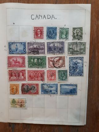 Canada 2 Album Sheets 46 Stamps 2 Photos.