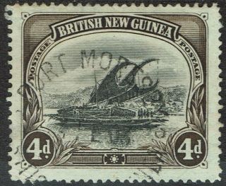 Papua 1901 Lakatoi British Guinea 4d Horizontal Wmk