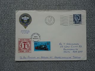 Talyllyn Railway Stamp Cover With Railway Parcel And Letter Stamps Dated 1969