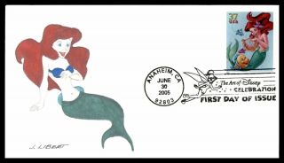 Mayfairstamps Us Fdc 2005 Libert Little Mermaid Hand Painted First Day Cover Wwb