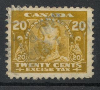 Canada 1915 Kgv Inland Revenue War Tax 20c Combined
