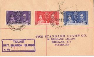 Solomon Islands 1937 Coronation Issue First Day Cover