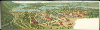1905 Portland Or,  Lewis & Clark Centennial Expo Foldout Postcard Pcarte,