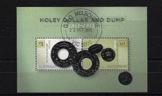 Australia Ms4084,  2013 Holey Dollar & Dump Mini Sheet Fine