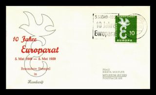 Dr Jim Stamps Ten Years Europarat Hamburg Germany Event Cover