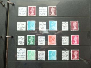 Gb.  Specialised Machin Coil Stamps,  Lower Values.  Mnh.  Lovely, .