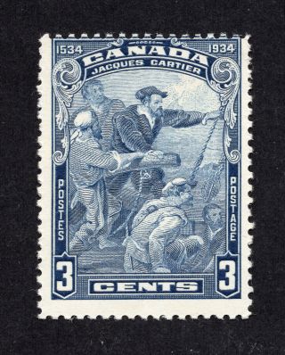 Canada 208 3 Cent Dark Blue Jacques Carteir Issue Mnh