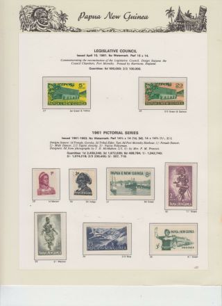Papua Guinea.  1961 Sets Mnh (stamps Removed For)