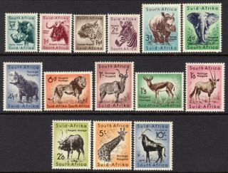 South Africa 1954 Animals Set Sg151 - 64 Lm/mint