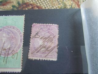 South Wales Queen Victoria Fiscal Stamps to Five Shillings 5