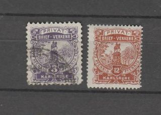 Germany Local Revenues Privatpost 233 - Karlsruhe 1897