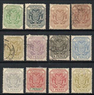 Transvaal 1895 Group Of 12 M.  With Gum & V.  F.  U.  Sound Quality & Collectable