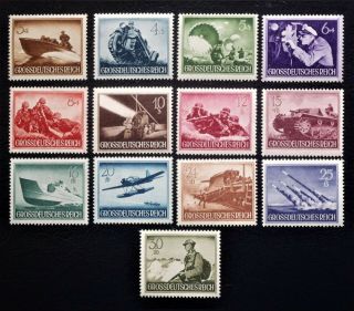 Germany - 1944 - Third Reich Wehrmacht Full Set Of 13 - Mnh