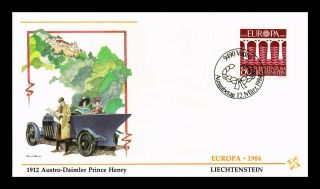 Dr Jim Stamps Austro Daimler Prince Henry Europa Cept Fdc Liechtenstein Cover