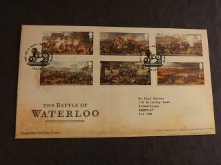 2015 Battle Of Waterloo 6 Gb Stamps First Day Cover Tallents House Shs Fd5h