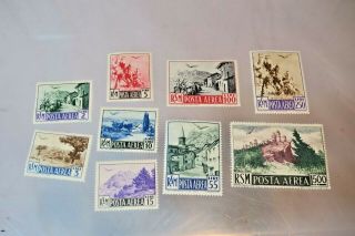 San Marino 1950 Set Of Airmail Stamps - Set Of 9
