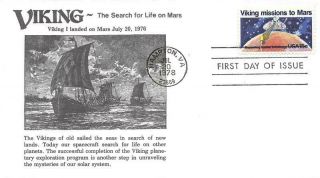 1759 15c Viking Missions To Mars,  Kmc Venture Cachet Limited Addition [e529988]