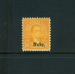 Scott 679,  10c Orange Yellow Overprinted " Nebr ".  Nh.