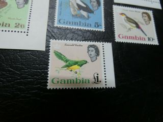 British Gambia 1963 Sg193 - Sg205 Mnh Queen Birds €150,  Mnh Gem