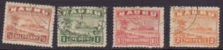 Nauru : 1924 1/2d - 2d Type A Sg 26a - 29a Fine