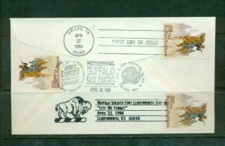 1994 Fdc - Scott 2818 Combo - Buffalo Soldiers - Stamp Club Cachet Ua 2 Covers