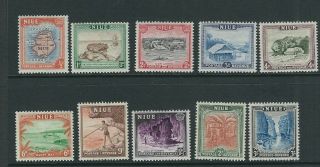 Niue 1950 Pictorials Complete Set (scott 94 - 103) Vf Mnh