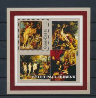 Lk89068 Guinea - Bissau 2001 Peter Paul Rubens Paintings Good Sheet Mnh