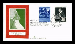Dr Jim Stamps Pope Paul Vi Travels In Holy Land Vatican City Cover