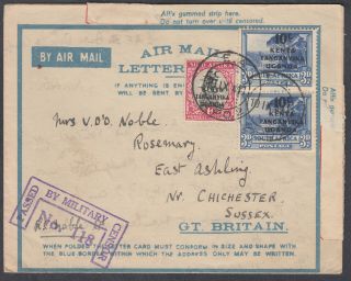 194? Kut Overprint On South Africa Air Letter: East Ashling,  Sussex; Censor; Eaf