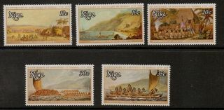 Niue Sg235/9 1978 Bicent Of Discovery Of Hawaii Mnh