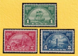 Us Stamp Sc 614 - 16 1 - 5c 1924 Nh.  Cv$38.  75 760