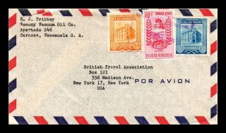 Dr Jim Stamps Caracas Venezuela Airmail Tied Multi Franked Cover