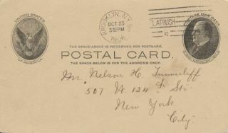 Brooklyn Ny 1906 Flatbush C 1c Mckinley Postal Card With Note Finding Ancestors