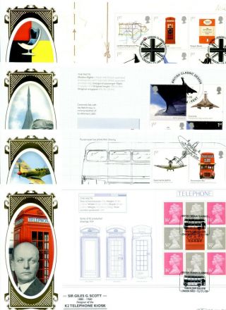 2009 Design Classics Prestige Booklet Great Britain Benham Blcs Fdc X4 Vgc