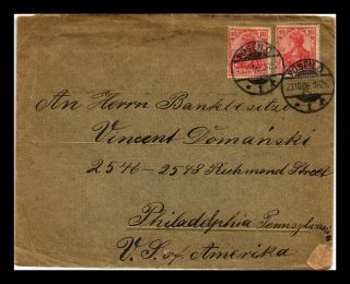 Dr Jim Stamps Poseno Germany Dual Franked Postal History European Size Cover