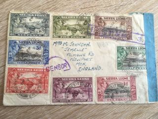 Postal History Sierra Leone 1942 Censor Cover To Newport,  Monmouth,  England