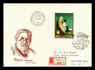 Dr Jim Stamps Painting Brother And Sister Fdc Hungary European Size Cover
