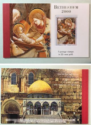 Palestinian Authority/palestine Bethlehem 2000 Booklet 3 Stamps 6 Pages 120a Mnh