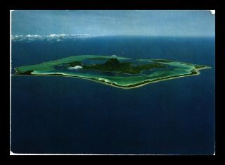 Dr Jim Stamps Bora Bora Aerial View French Polynesia Continental Size Postcard