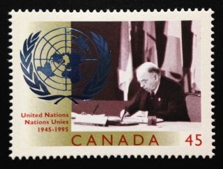 Canada 1584 Mnh,  United Nations - 50th Anniversary Stamp 1995